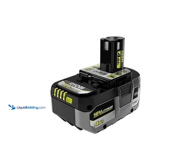 Lot 49-5554379 - RYOBI ONE+ 18V 4.0 Ah Lithium-Ion HIGH PERFORMANCE Battery. Model # PBP004. Unused