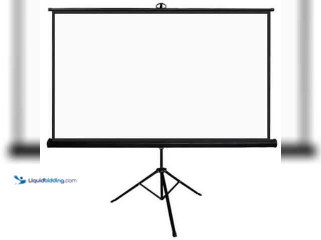 Lot 49-5544091 - 16:1  Portable 100" Screen with Tripod Stand. Unused