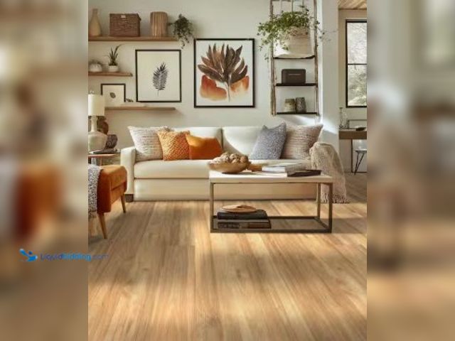 Lot 49-2025032 - Approx. (72) sq. ft. of TrafficMaster Apple Valley 6 MIL x 6 in. x 36 in. Golden Brown Click Lock Wa...