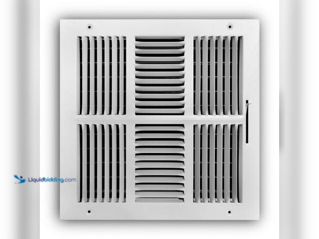 Lot 49-5553448 - QTY 6 - Everbilt 12 in. x 12 in. 4-Way Steel Wall/Ceiling Register in White Model # E104M12X12 NEW