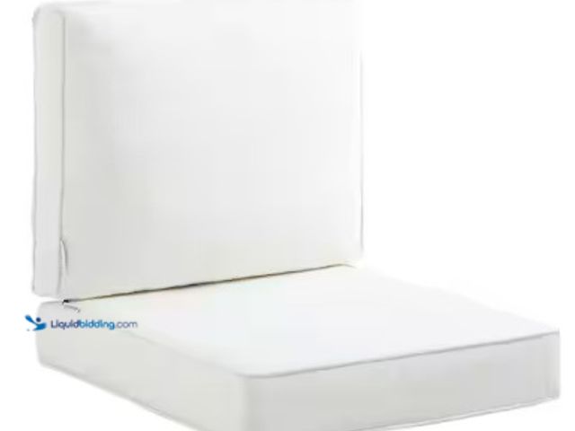 Lot 49-2025037 - Uixe Outdoor Chair Cushions 2-Piece 19 x 20 + 23 x 24 in. Deep Seat and Backrest Cushion Set for Pat...