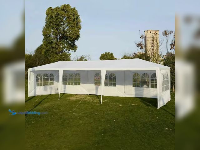 Lot 49-2000171 - Costway 10 ft. x 30 ft. White Canopy Heavy-Duty Gazebo Pavilion Event Party Wedding Outdoor Patio Te...