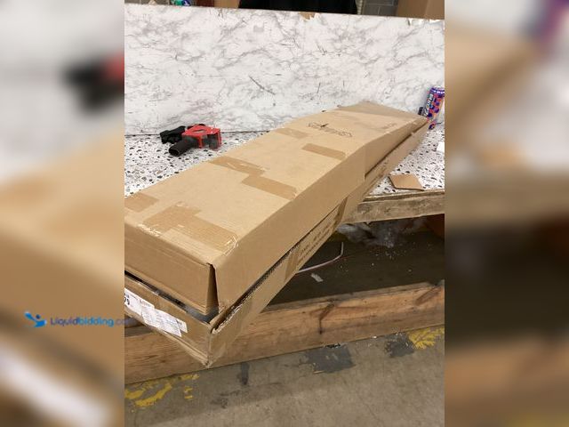 Lot 49-3532079 - V-Bookshelf W x 400 x D 200 x H 1340  Color: (Nut-Brown) Item is used, one piece has chip