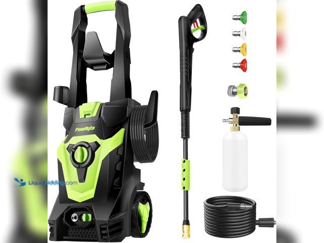 Lot 49-5413717 - PowRyte Electric Pressure Washer, Foam Cannon, 4 Different Pressure Tips, Power Washer,4500 PSI 2.6 ...