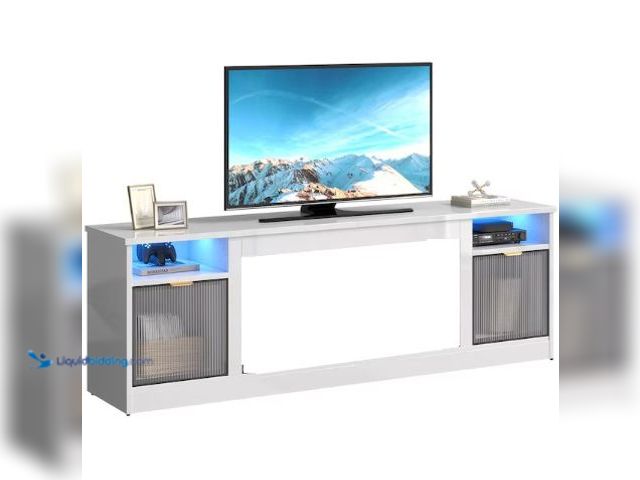 Lot 49-5538939 - Bestier 70-in W White Fireplace TV Stand for TVs up to 80-inch LED Entertainment Center FOR 36-inch ...