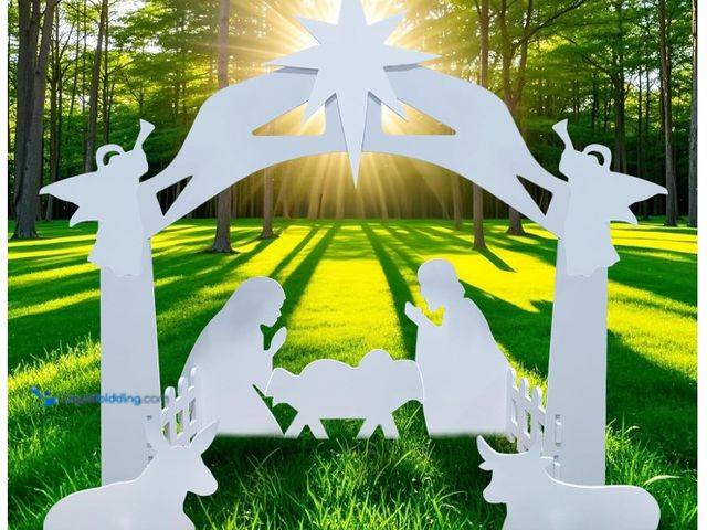 Lot 49-1575708 - Nativity Set Outdoor Christmas Decorations, Nativity Scene Large Weatherproof, 40in Manger Scene Chr...