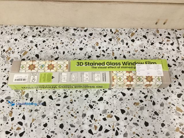 Lot 49-5408208 - 3D Stained Glass Window Film. Item is New 2pk