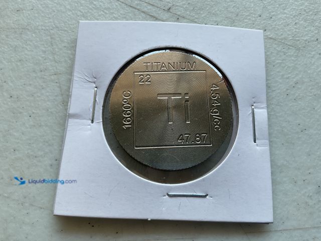 Lot 49-1804210 - ONE AVDP OUNCE OF .999 FINE TITANIUM COIN.