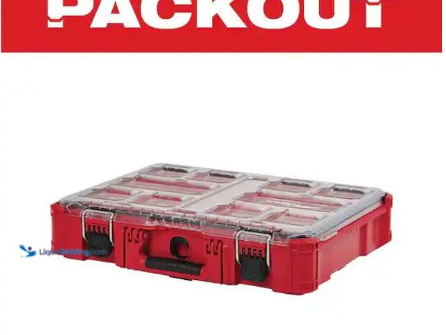 Lot 49-1576743 - Milwaukee PACKOUT 11-Compartment Impact Resistant Portable Small Parts Organizer Model # 48-22-8430,...