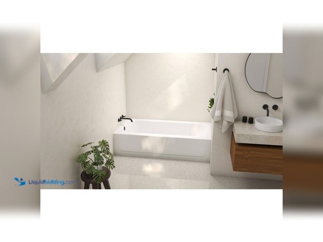Lot 49-5416487 - Bootz Industries Aloha 60 in. x 30 in. Soaking Bathtub with Left Drain in White. [Model # 011-3365-0...