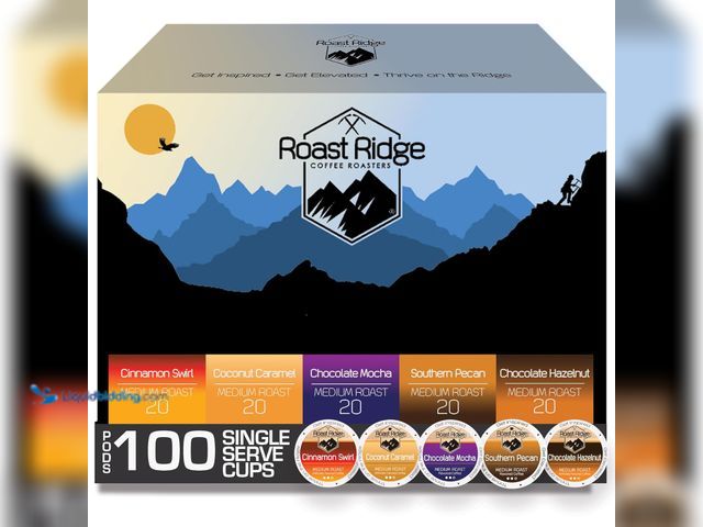 Lot 49-5416470 - Roast Ridge Single Serve Coffee Pods for Keurig K-Cup Brewers, Variety Pack, Medium Roast, 100 Count...