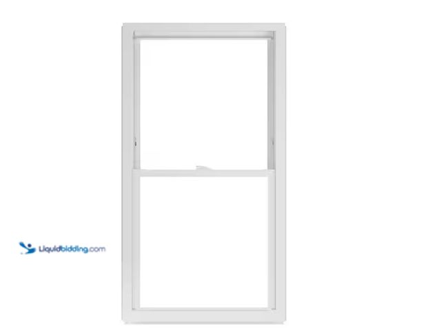 Lot 49-1550548 - American Craftsman 29.75 in. x 53.25 in. 50 Series White Double Hung Low-E Argon Glass Vinyl Replace...