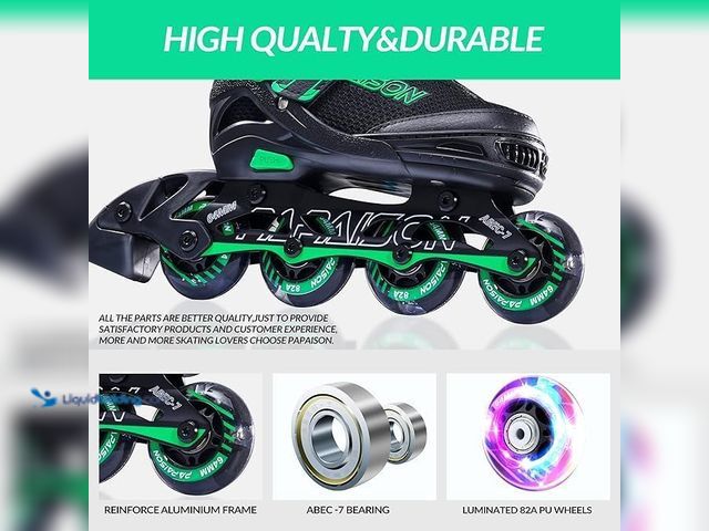 Lot 49-5488449 - PAPAISON Adjustable Inline Skates. Large-Youth & Adult (5-8Women/4-7Kids Men). Unused