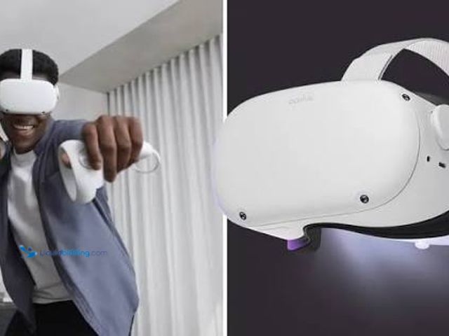 Lot 49-1975080 - 1 Oculus Quest 2 VR Headset Oculus Quest 2 Used In Poor Condition Does Have Some Ware And Tear, Unte...