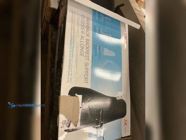 Lot 49-5572342 - ObusForme Highback Backrest Support - Extra Tall Padded Seat Cushion and Lumbar Support Pillow, Port...