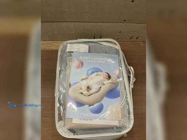 Lot 49-5413392 - Baby Lounger Grey with Tan cover (Unused) (No Factory Image)