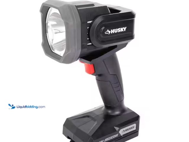 Lot 49-1557778 - Husky 5000 Lumen Hybrid Power Swivel Rechargeable Spotlight, Built-in hook for multiple applications...