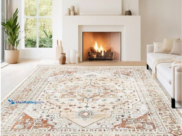 Lot 49-3432097 - Srugn Washable Rugs 8x10 Area Rugs for Living Room, Rugs for Bedroom, Large Carpets, Ultra Soft Faux...