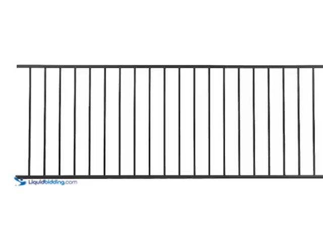 Lot 49-1631918 - FORTRESS 34in. H x 6ft. W Black Steel Level Rail Panel, Model # 53134708, Unused.  Ref#PA0804