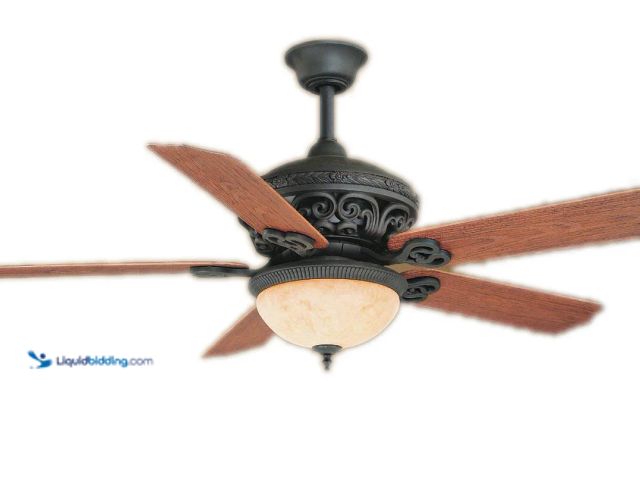 Lot 49-3466072 - Hampton Bay 52in Veranda Indoor/Outdoor Ceiling Fan With 5 Blades in Rustic Finish Model #184201, Un...