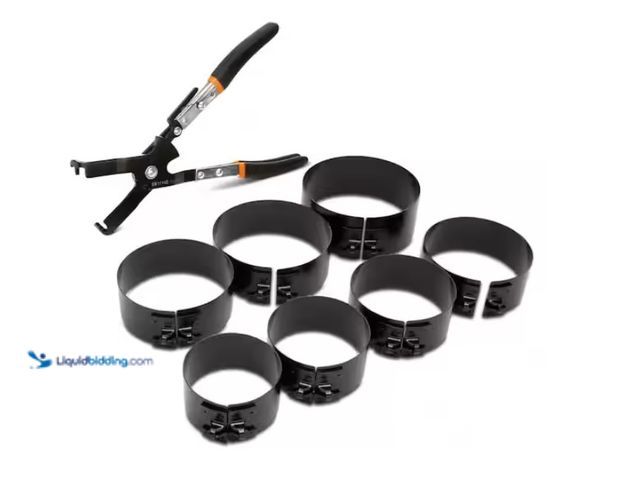Lot 49-1622414 - GEARWRENCH 2-7/8 in. x 4-3/8 in Piston Ring Plier Compressor Set (8-Piece), Model # 850DD, Unused