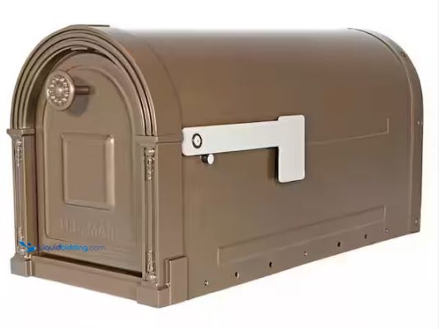 Lot 49-1577033 - Architectural Mailboxes Garrison Venetian Bronze, Large, Steel, Post Mount Mailbox, Model # GM160VBA...