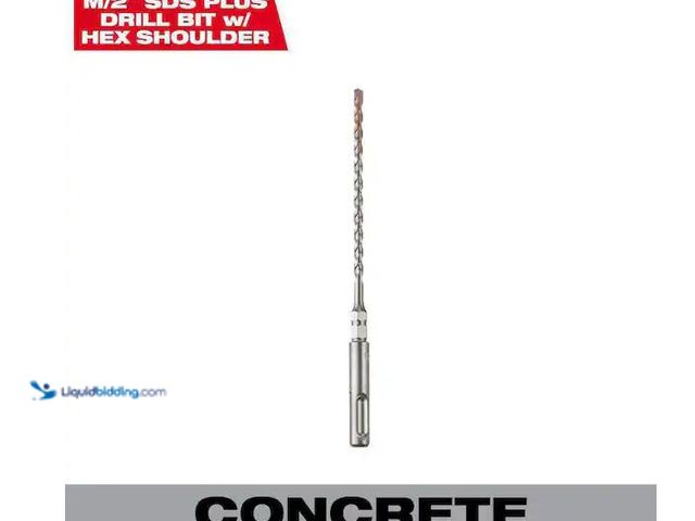 Lot 49-1576646 - Lot of (4) Milwaukee 3/16 in. x 7 in. 2-Cutter SDS-PLUS Carbide Drill Bit with 1/4 in. Hex Shoulder ...