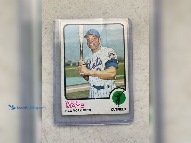 Lot 49-1505799 - COLLECTIBLE 1973 TOPPS WILLIE MAYS NEW YORK METS BASEBALL CARD #305 #COINS0122