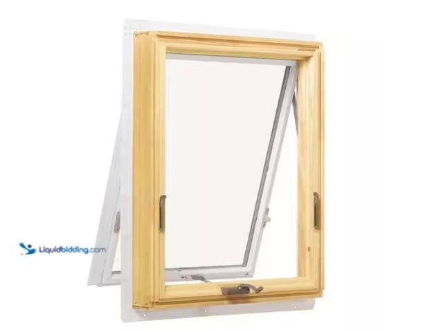 Lot 49-1571052 - Andersen 35-15/16 in. x 24-1/8 in. 400 Series White Awning Clad Wood Window with Pine Interior, Low-...