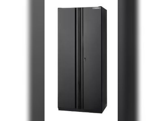 Lot 49-5436130 - Husky Heavy Duty Welded 20-Gauge Steel Freestanding Garage Cabinet in Black (36 in. W x 81 in. H x 2...