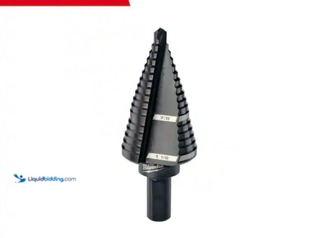 Lot 49-3614349 - Milwaukee 7/8" - 1-1/8" #9 Black Oxide Step Drill Bit (2-Steps), Model # 48-89-9209, Slightly used. ...
