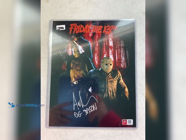 Lot 49-1811250 - COLLECTIBLE RARE 8X10 AUTOGRAPHED FRIDAY THE 13TH “ARI LEHMAN” OG JASON PRINT WITH A PRISTINE COA ST...