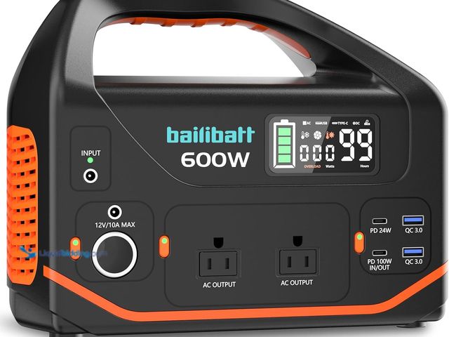 Lot 49-3509850 - Portable Power Station 600W 293Wh Camping Lithium Battery, Portable Generator for Home Use Emergency...