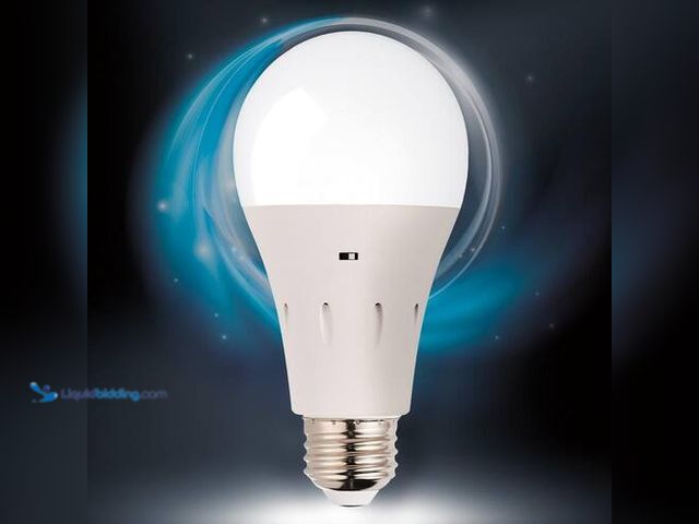 Lot 49-3616596 - Set of (4) Sensor Brite 60-Watt A15 Soft White LED Light Bulb with Backup Battery - Unused , unable ...