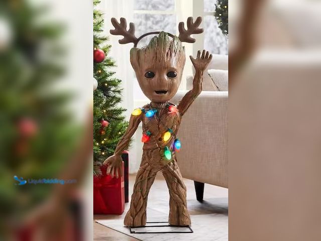 Lot 49-3639329 - Disney 3 FT Animated LED Groot, Model: 26SV25106, Slightly Used, Has Attachments, Unable to Test  Re...