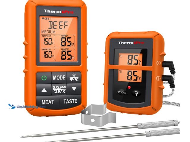 Lot 49-1516352 - ThermoPro TP20 500FT Wireless Meat Thermometer with Dual Meat Probe, Digital Cooking Food Meat Therm...