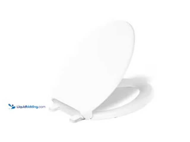 Lot 49-1625368 - KOHLER Memoirs Elongated Front Toilet Seat in White, Model # 38769-0, Unused, Has attachments.  Ref#...