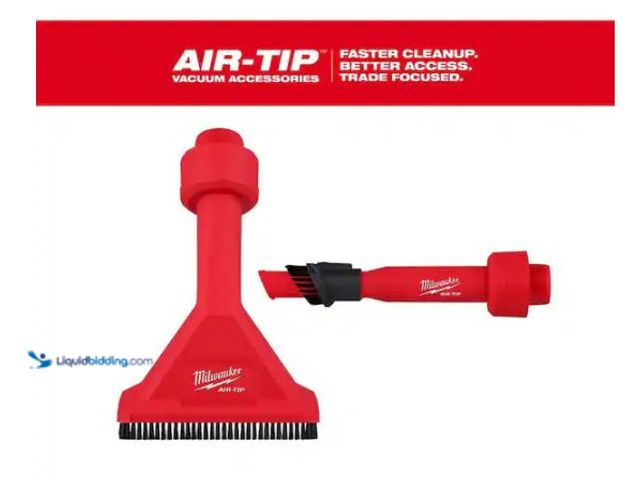 Lot 49-1624460 - Milwaukee AIR-TIP 1-1/4 in. - 2-1/2 in. Utility Nozzle and 2-In-1 Utility Brush Attachment Kit for W...