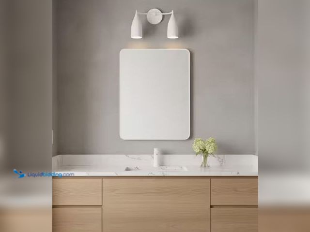 Lot 49-1631251 - Generation Lighting Maya 14.75 in. W x 10.125 in. H 2-Light Matte White Dimmable Bathroom Vanity Lig...