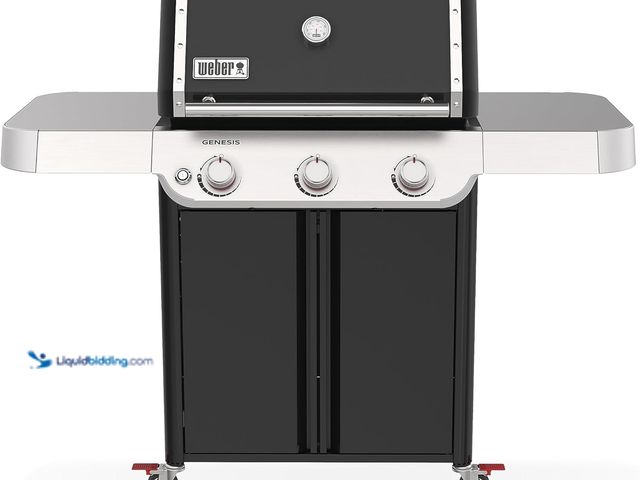 Lot 49-5552628 - Weber Genesis E-315 Liquid Propane Gas Grill for Outdoor Cooking, 3 Burners, Black – Porcelain-Ename...