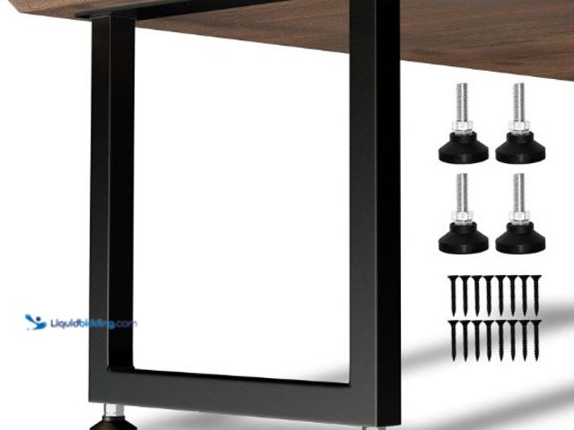 Lot 49-3432099 - CHICAURA Heavy Duty Metal Table Legs 28x24 Inch, Modern Industrial Steel Square Frame for DIY Dining...