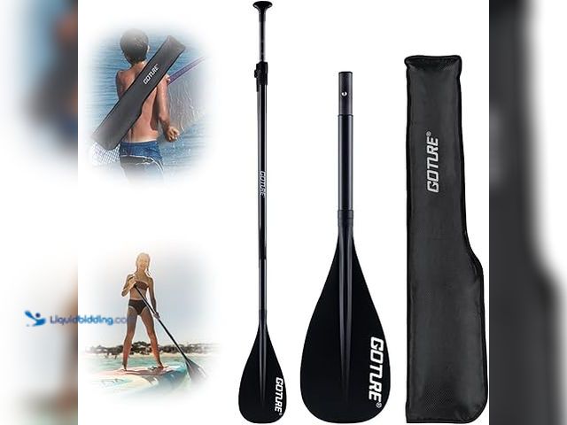 Lot 49-5415475 - Goture Kids Sup Paddle, 3 Piece Floating Sup Paddle with Storage Bag, Adjustable Youth Kayak Paddle,...
