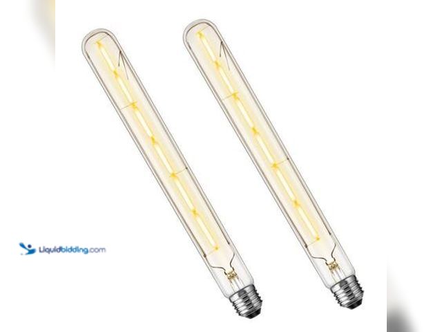 Lot 49-3564935 - QTY 3 - ANSUN Edison T30 LED Tubular Bulb,Vintage Filament Design, 6W (60W Equivalent), Warm White 2...