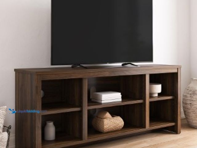 Lot 49-2025484 - Mainstays Parsons TV Stand for TVs up to 50 in, Canyon Walnut, Model # 5613251705, MSRP $76.58, New....