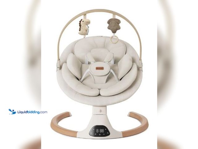 Lot 49-5436284 - Baby Swings for Infants, Monamii Baby Swing, Infant Swing with 5 Speeds, 10 Lullabies, Electric Swin...