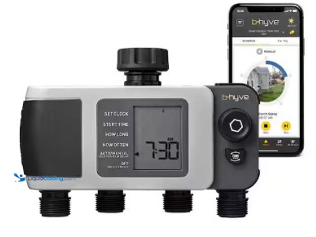 Lot 49-2022326 - Lot of (2) Orbit B-hyve XD Bluetooth 4-Outlet Hose Watering Timer Sprinkler Timer, Model # 24634, Sl...