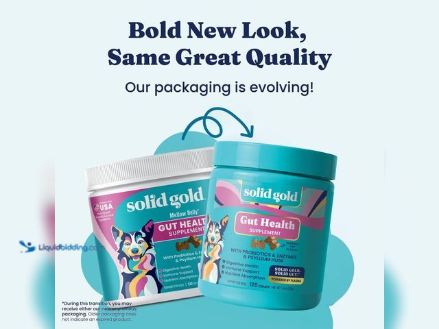 Lot 49-5483286 - QTY 2 - Solid Gold Dog Probiotics for Digestive Health - Probiotics for Dogs with Fiber & Digestive ...