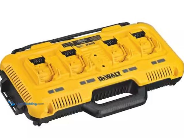 Lot 49-1518473 - DEWALT 12V/20V/60V MAX 4-Port Lithium-Ion Battery Charger Model # DCB104, New  Ref#HDPA0717