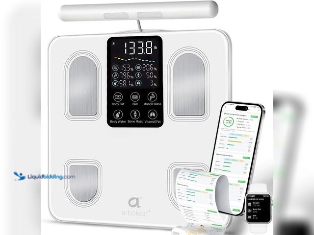 Lot 49-5488233 - arboleaf Scale for Body Weight, Smart Scale with BMI, Body Fat, Muscle Mass, Upgrade 50+ Metrics Ful...