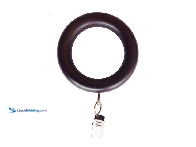 Lot 49-3527329 - Lumi
Antique Mahogany Wood Curtain Rings with Clips (Set of 7) (2pack) Unused